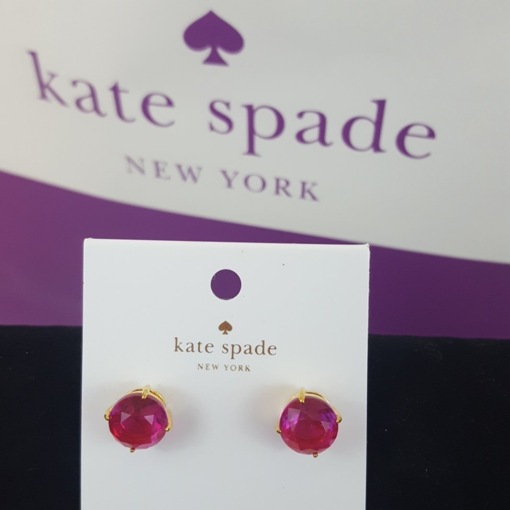 Kate Spade Fushia Small Gumdrop Earrings NWT